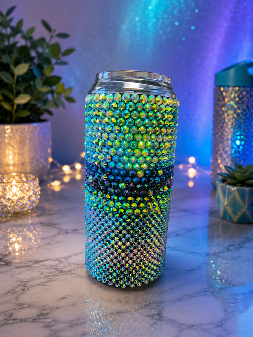 Aurora Galaxy Rhinestone Tumbler