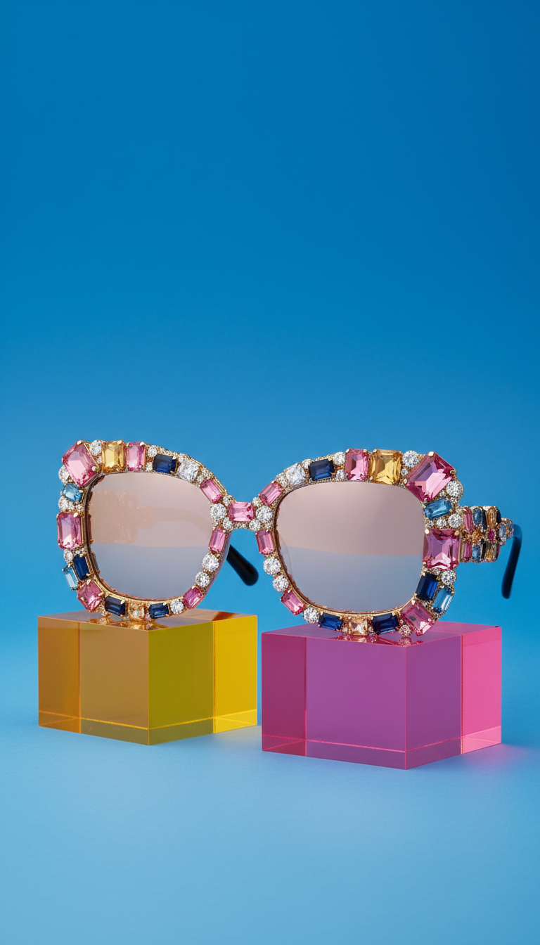 Gem-Studded Statement Sunglasses