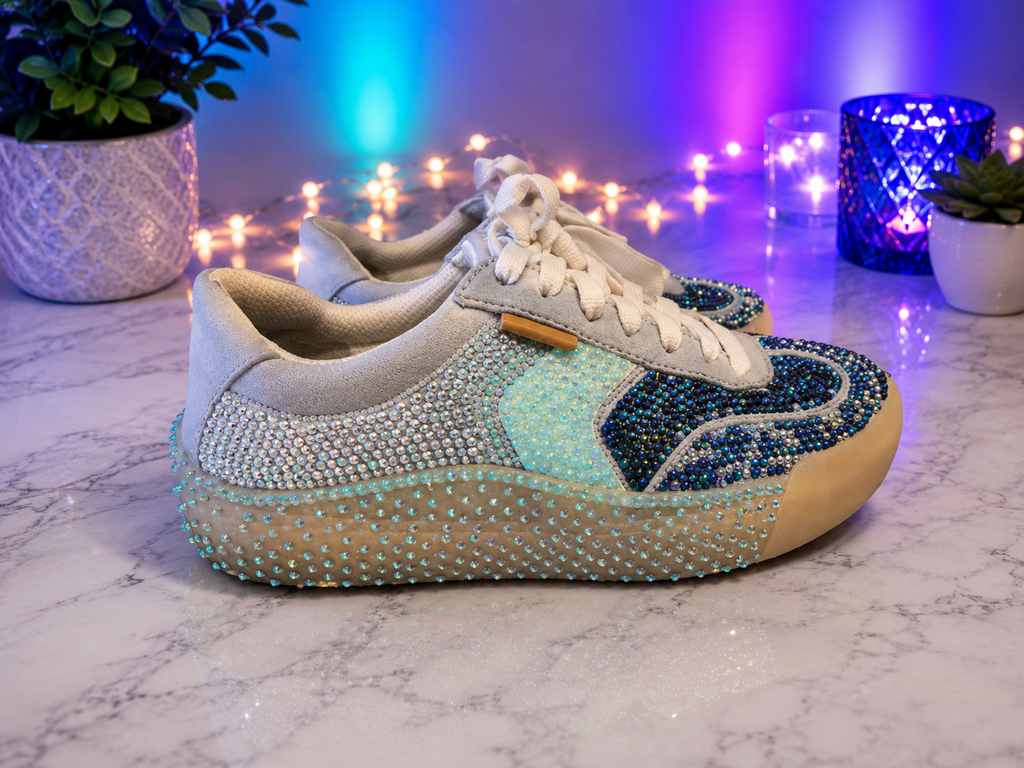 Ocean Glow Rhinestone Sneakers