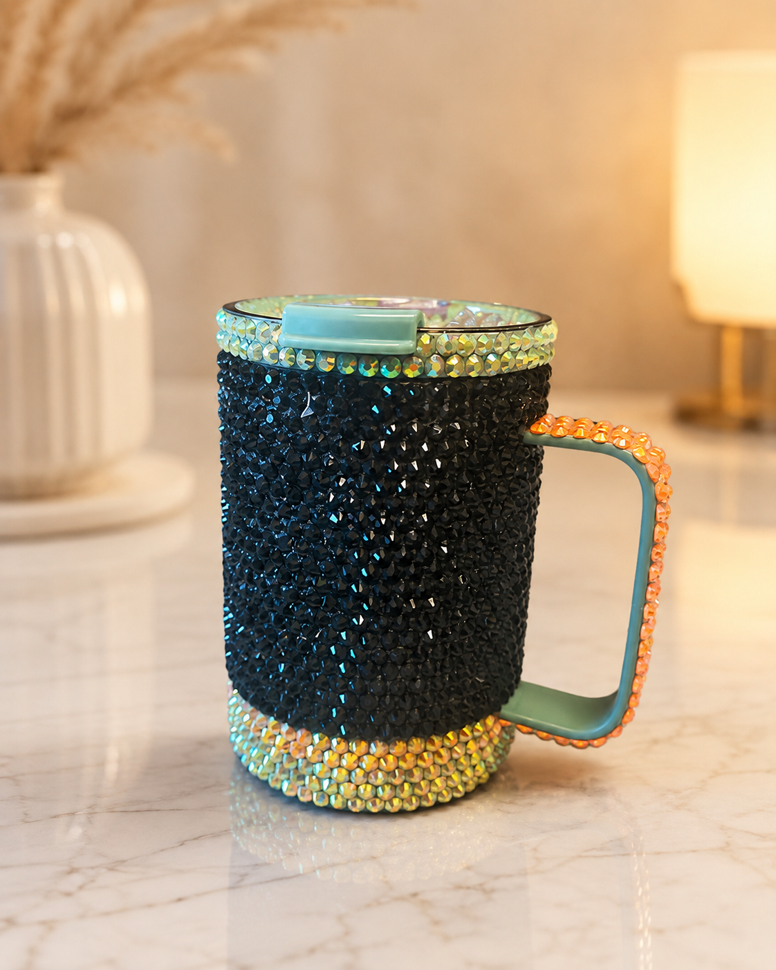 Midnight Sparkle Rhinestone Mug