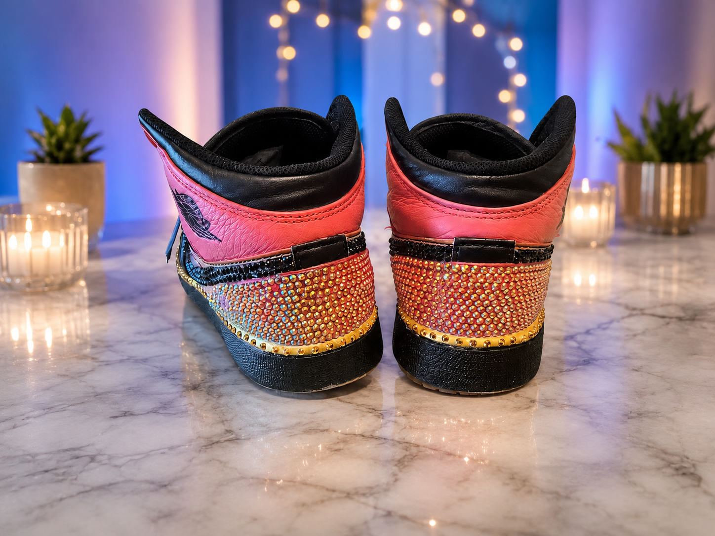 Neon City Rhinestone High-Tops