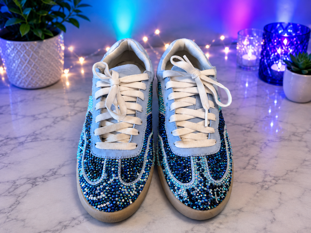 Ocean Glow Rhinestone Sneakers