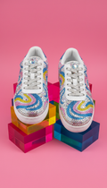 Custom Crystal-Embellished Sneakers