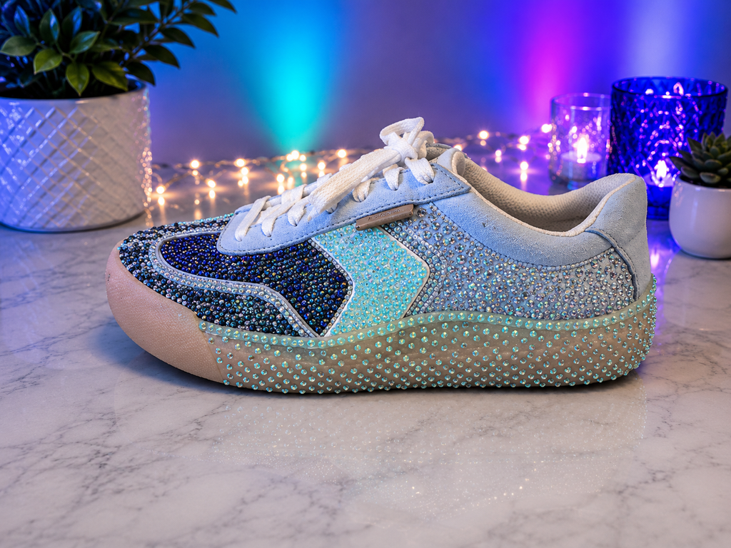 Ocean Glow Rhinestone Sneakers