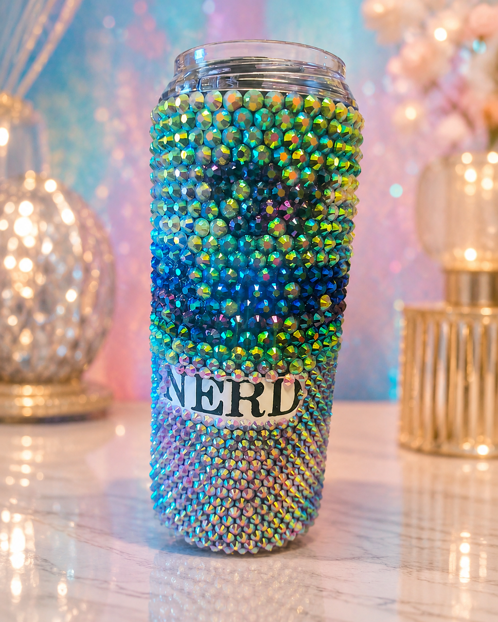 Aurora Galaxy Rhinestone Tumbler