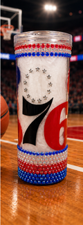 Philadelphia 76ers Inspired #23 Rhinestone Tumbler