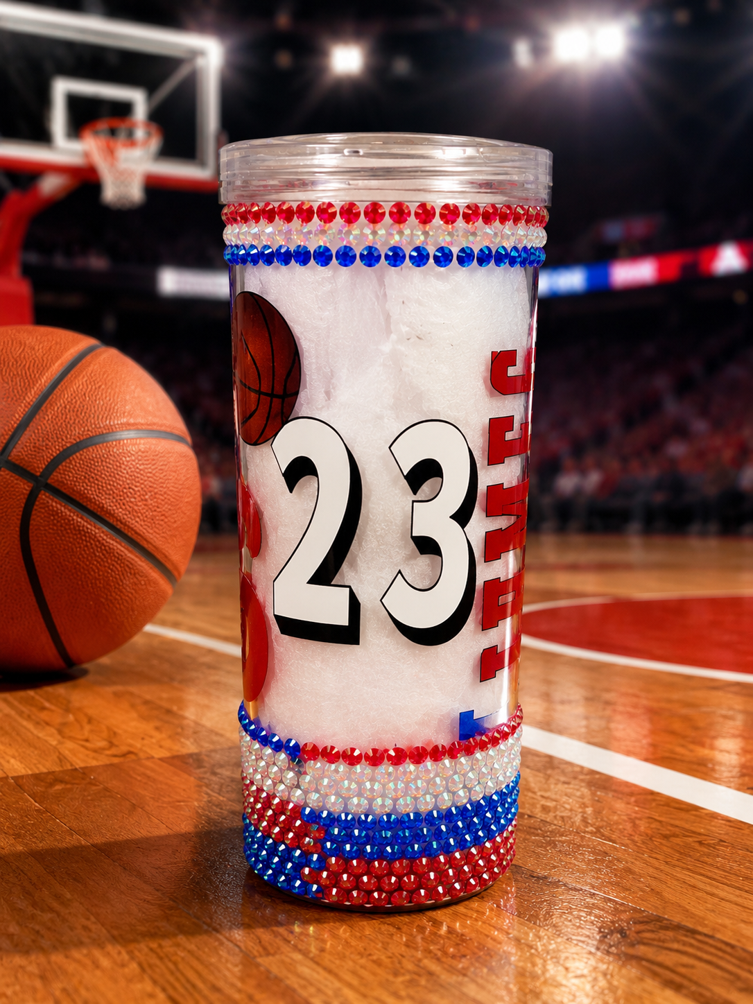 Philadelphia 76ers Inspired #23 Rhinestone Tumbler