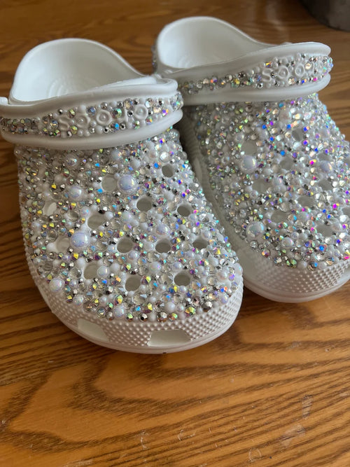 Bedazzled Wedding Crocs